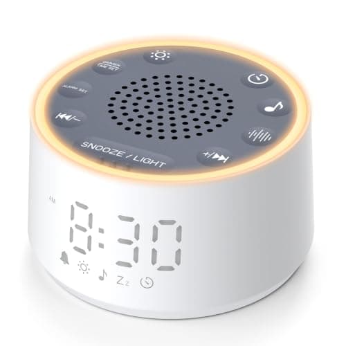 Dreamegg White Noise Machine for Adults & Babies with Night Light, Ivory