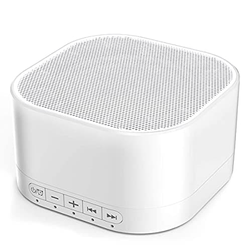 Magicteam Sleep Sound White Noise Machine with 40 Natural Soothing Sounds and Memory Function 32 Levels of Volume Sleep Timer Sound Therapy Sleep Machine (White Little A)