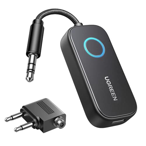 UGREEN Bluetooth 5.3 Transmitter Receiver, 2-in-1 Aux, Dual Connection, 28H