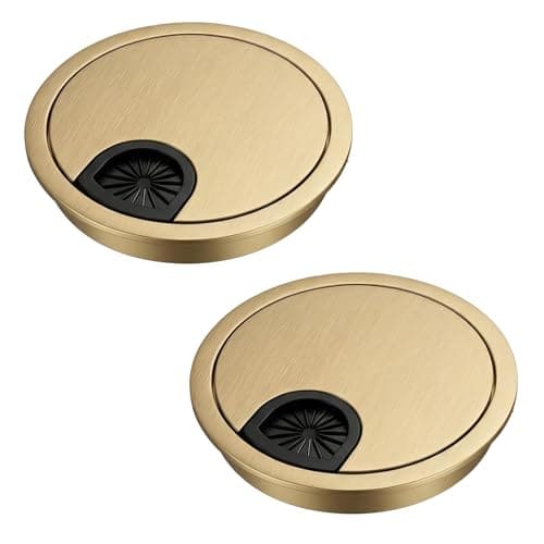 2 Pack 80mm Desk Grommet Kit Computer Desk Cable Grommets
