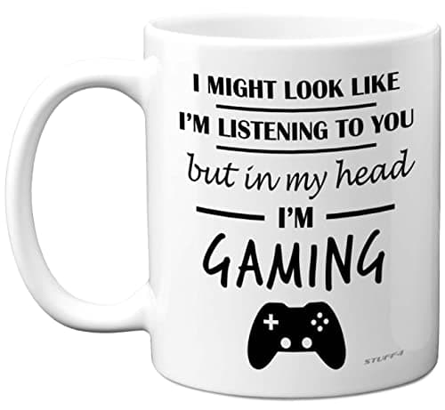 Video Gaming Mug Gifts for Gamers, Girls and Boys, Mugs, 11oz Ceramic