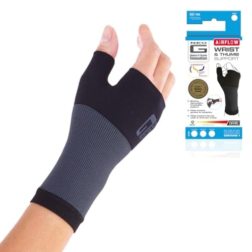 Neo-G Wrist and Thumb Support for Arthritis, Joint Pain, Tendonitis, Sprain - Wrist Brace Compression Hand Support - L – Black