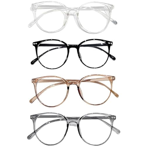 Blue Light Glasses 4 Pack Non Prescription Computer Glasses Women Men