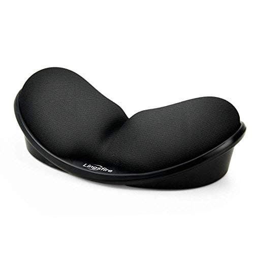 LINGSFIRE Memory Foam Mouse Wrist Rest Pad Anti-skid Mousepad Support Mat for Office Computer Laptop Mac - Durable Comfortable Lightweight Easy Typing Pain Relief (Black)