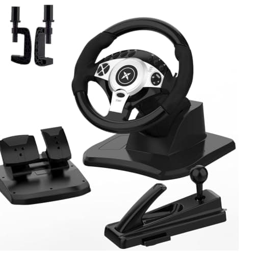 DOYO PC Gaming Racing Wheel with Pedals and Shifter, 270/900° Rotation