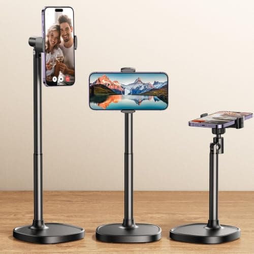 Phone Stand for Desk, Angle Height Adjustable Phone Holder for Desk