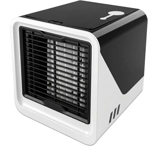 Portable Air Conditioner, Mini Air Conditioning Unit With 3 Speeds 7 Colors, 3 IN 1 USB Personal Humidifier Desktop Small Ac fan, Air Cooler with 500ml Large Water Tank for Office, Home, Room, Bedroom