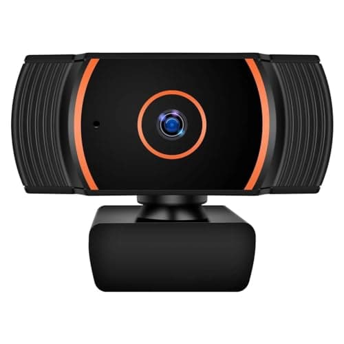 HD Webcam 1080p with Built-in Microphone - 360° Rotation Pan & Tilt - Attachable Desktop Cam Perfect for Remote Work, Online Course Taking, Streaming, & Gaming