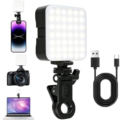 Portable Selfie Light, Clip On Phone Light for iPhone and Laptop
