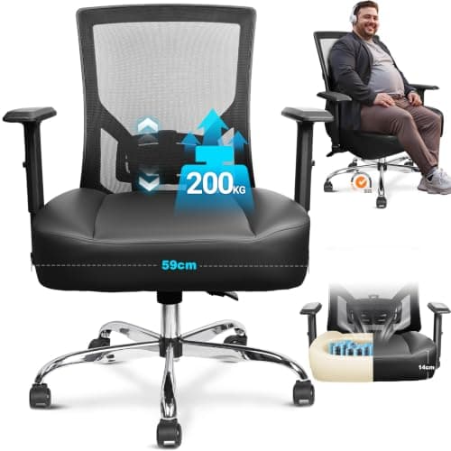 MELOKEA 440LBS/200KG Heavy Duty Ergonomic Office Chair