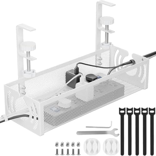Tivddikun Cable Management, Under Desk Cable Management, Desk Cable Tidy