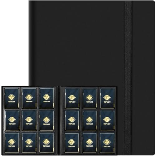 Trading Card Binder 9 Pocket, 360 Pockets Collectible Trading Card Album, Sports Card Binder for Standard Cards, Side Loading Card Folder for MTG Sports Baseball TCG Football Basketball Cards