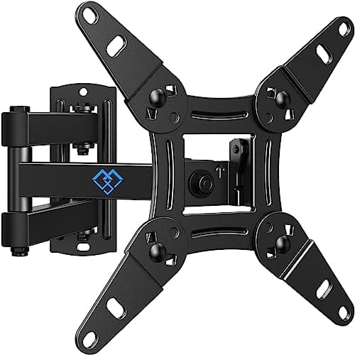 PERLESMITH TV Wall Bracket for 13-42 inch TVs, Swivel Tilt Extend Wall Mount for Flat & Curved TV up to 20kg, Max.VESA 200x200mm