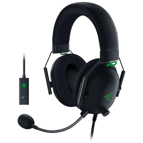Razer BlackShark V2 X - Multi-Platform Wired E-sports Headset (Triforce 50 mm Drivers, Advanced Passive Noise Cancellation, 7.1 Surround Sound, Hyperclear Cardioid Mic) Black : Razer