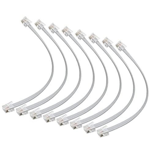 RIIEYOCA Short Cat5e Ethernet Patch Cable 15 CM,Flat RJ45 Computer LAN Network Cord for Router, Modem,Switch, Server(8 Pack, Grey)