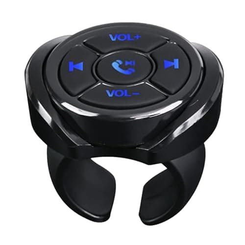 Wireless Media Button - Smooth Touch Remote Control Car Steering Wheel, Bluetooths Remote Controller | Multimedia Music Remote Control with Range of Up to 30 Feet for Songs Selfie Compatible