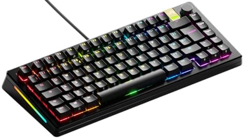 GLORIOUS Gaming GMMK 3 PRO HE : clavier réactif, effet Hall, corps alu modulaire, taux de polling 8K, switches MX et magnétiques (hot swap), joints modulaires, TKL 75%, anglaise QWERTY - Noir