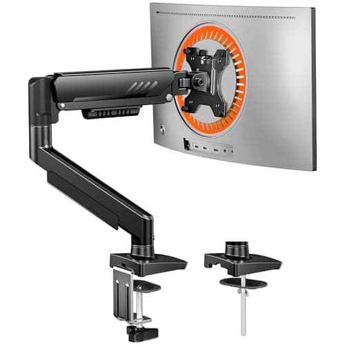ErGear Single Monitor Arm, Fully Adjustable Monitor Mount for 13–34 Inch Screens, Fast Install Computer Monitor Stand with Tool-Free VESA Mount, Cable Management, Holds 9kg, Max VESA 100x100mm