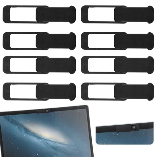 Ymapinc 4Pcs Laptop Camera Cover, Webcam Cover Slide for Privacy Safe Suitable for Computer Mobile Phones Laptops Tablets - Black