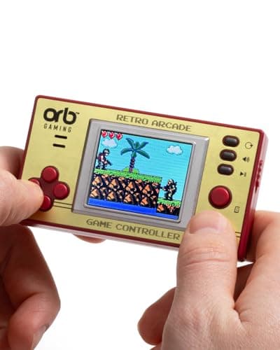 Mini Retro Games Console, 150 in-Built Games, 8-Bit Retro Gaming Handheld Console, 1.8” Full Colour LCD Screen Pocket Console, Immersive Sound Games Console - ThumbsUp!