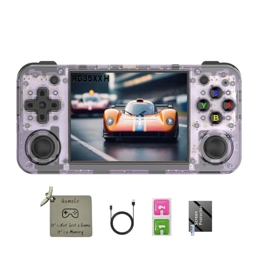 RG35XX H, Anbernic Retro Handheld Game Console with 64GTF Card, Dual Joystick Design 3.5" HD Display, Lasts up to 8 Hours High Capacity Battery for Better