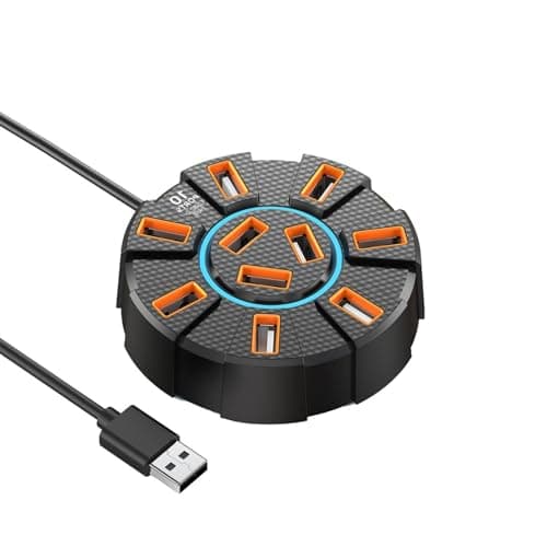 USB Docking Station 10 Ports USB 2.0 Hub Extension Dock Data Transfer Expander Expansion Keyboard Expander Data Hub