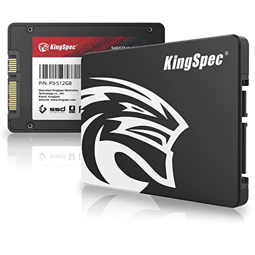 KingSpec 512GB 2.5" SATA III 6Gb/s SSD, Read Speed up to 550MB/s, 3D NAND Flash Internal Solid State Drive for Desktop & Laptop