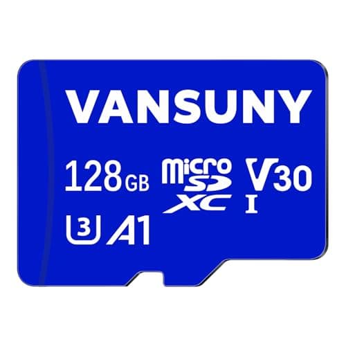 Vansuny 128GB Micro SD Card 128GB MicroSDXC Memory Card with A1 U3 Class10 V30 4K Video Recording TF Card, With SD Adapter