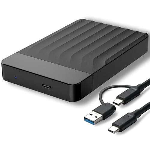 1TB External Hard Drive Portable USB-C/USB 3.0 Plug & Play Ultra-Slim HDD