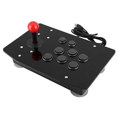 Tosuny Game USB Stick Buttons Controller,Fighting Stick with 8 Buttons,Game Handle Controller with 3D Card Type Buttons for PC
