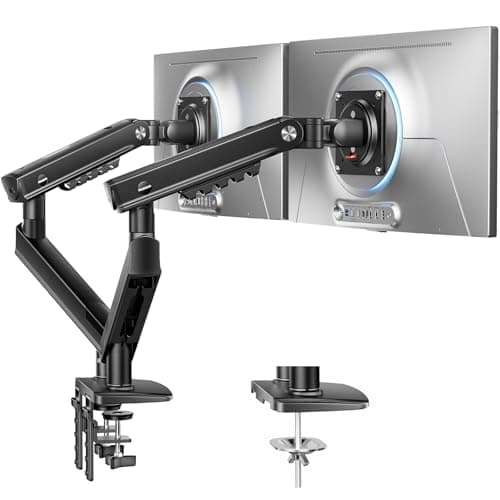 HUANUO Dual Monitor Arm for 2 13–32" Screen, Each Monitor Stand Holds 2–9kg