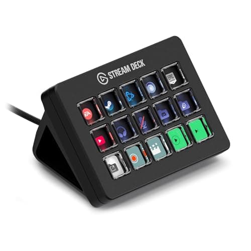 Elgato Stream Deck Scissor Keys Workflow Controller | Tactile, responsive macro keys, Monitor CPU, GPU, ping, FPS, LED-lit icons, Regular plugin updates, Windows and macOS