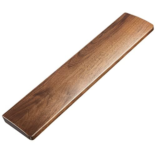 Faluber Walnut Wood Keyboard Wrist Rest, 44 cm Ergonomic Palm Support, 20 mm High Solid Wood Wrist Support for Full-Size Mechanical Keyboards