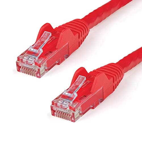 StarTech.com 5m CAT6 Ethernet Cable - Red CAT 6 Gigabit Ethernet Wire -650MHz 100W PoE++ RJ45 UTP Category 6 Network/Patch Cord Snagless w/Strain Relief Fluke Tested UL/TIA Certified (N6PATC5MRD)
