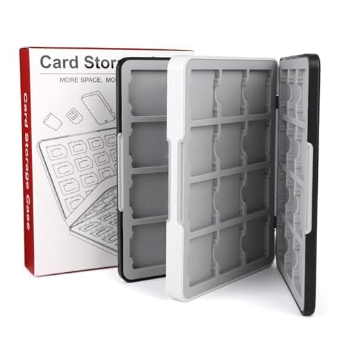 48-Slot Game Card Case Compatible with Switch NEW 3DS XL/NEW 3DS / DSi XL/DSi LL/DS Lite, Hard Shell with Silicone Lining & Magnetic Closure Cartridge Holder Storage Organizer Carry Bag Accessories