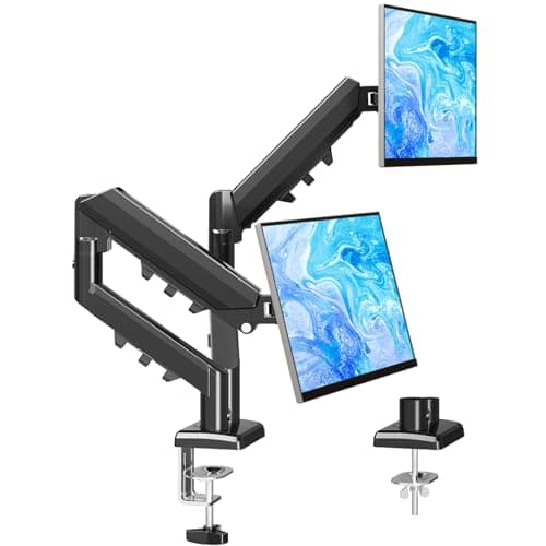 MOUNTUP Dual Monitor Gas Spring Arm Desk Mount for 13 to 32 Inch Screens