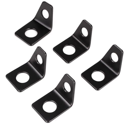 5PCS 4 Point Car Racing Seat Belt Bracket Mounting Kit, Anchor Plate Hardware Mount Harness 90 Degree Angle Brackets Kit Seat Belt L-Bracket Accessories