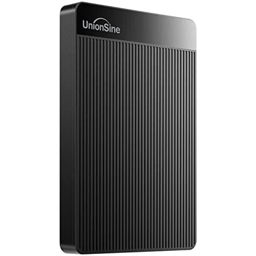 UnionSine External Hard Drive 1TB Ultra Slim Portable Hard Drive USB 3.0 HDD Storage Compatible for PC,Mac, Laptop, Xbox, Xbox one, PS4(Black) HD2510