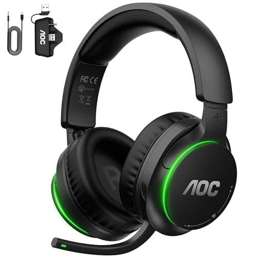 AOC Wireless Gaming Headset for Xbox Series X|S, Xbox One, PS5, PC, Switch