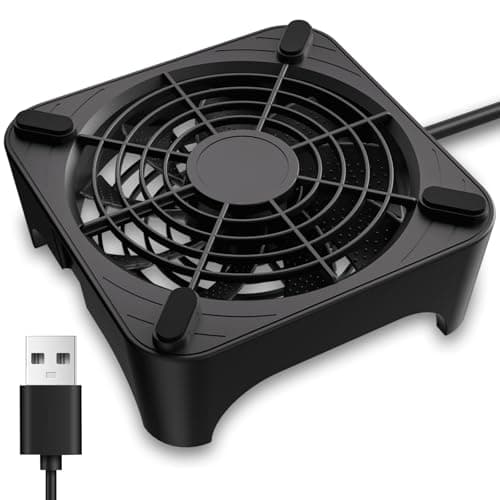 GSCOLER X1 USB Cooling Fan, 18dB Ultra Quiet 120mm USB Computer Fan with Built-in Cable, Portable Fast Cooling Suitable for Router, Receiver, Amplifier, DVR, PlayStation, Xbox, Computer Cabinet More
