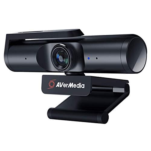 AVerMedia Live Streamer CAM 513 - 4K30 UHD, Ultra Wide Angle Webcam with Fixed-Focus Lens, for Indoor Lighting, works with OBS, Zoom, PW513 - Black