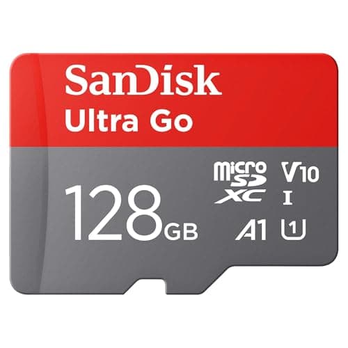 SANDISK Ultra Go micro SD Card + Adapter 128GB, Up to 150 MB/s Read Speeds