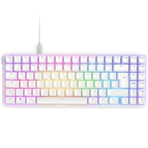 NZXT Function 2 MiniTKL | 2024 Compact Tenkeyless Optical Gaming Keyboard |Illuminated RGB | 8K Polling Rate | Linear Optical Switches | Adjustable Actuation | Hot-Swappable | White UK (QWERTY)