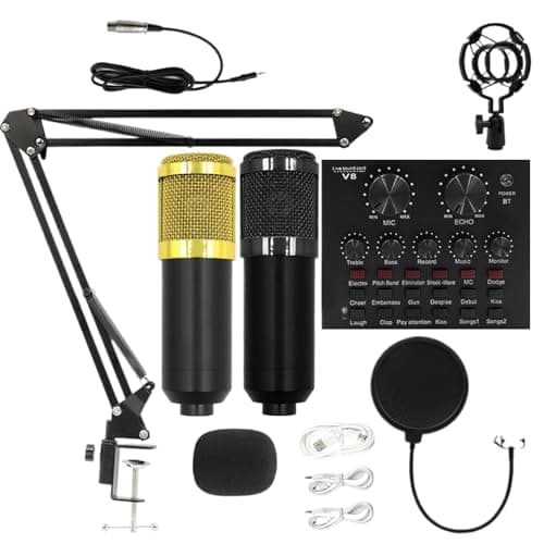 Live Streaming Kit User Friendly, Sound Card Set, Audio Kit, Microphone