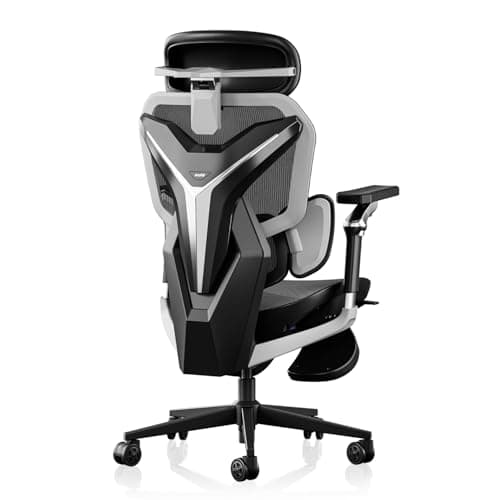 AutoFull G7 Gaming Chair, High-Back Ergonomic Seat for Home Office & Gaming | Advanced 3-Zone Lumbar Support, 4D Headrest & Adjustable° Armrests – CloudTech Mesh, 140° Recline with Footrest