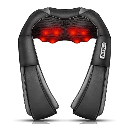 iKristin Shiatsu Shoulder Neck Massager with Heat, Gray