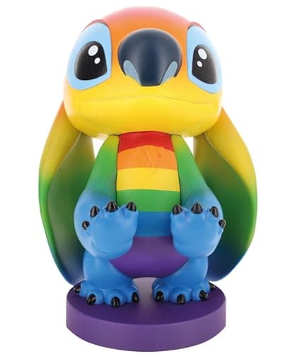 Cableguys Rainbow Stitch Controller Holder & Phone Stand - Gaming Accessories for Room and Desk Setup, Holder Compatible with Xbox, PlayStation & Most Standard Game Controllers