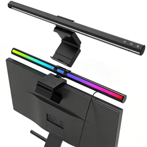 Smart Monitor Light Bar with RGB Backlight - 16.5in/42cm USB-Powered Monitor Lights, Stepless Dimming Adjustable Color Temperature No Glare Vivid Gaming Experience Screen Light Screen LED Light Bar