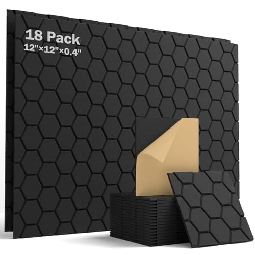 Soundsbay Acoustic Panels Self-Adhesive, 18 Pack Sound Proofing Panels