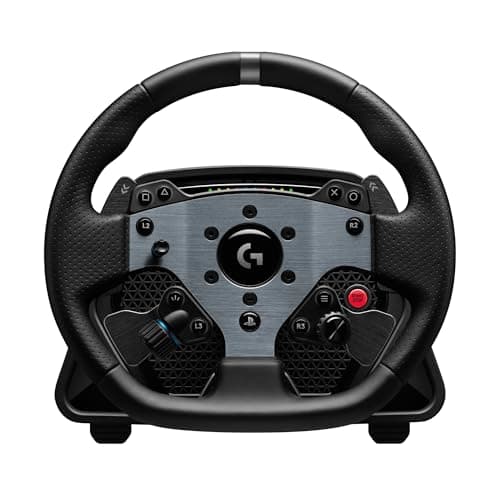 Logitech G PRO Racing Wheel, PC, Simulated Steering Wheel | Direct Drive 11 Nm, TRUEFORCE, Magnetic Shifters, Dual Clutch, OLED, Quick Release, PRO Layout - Black